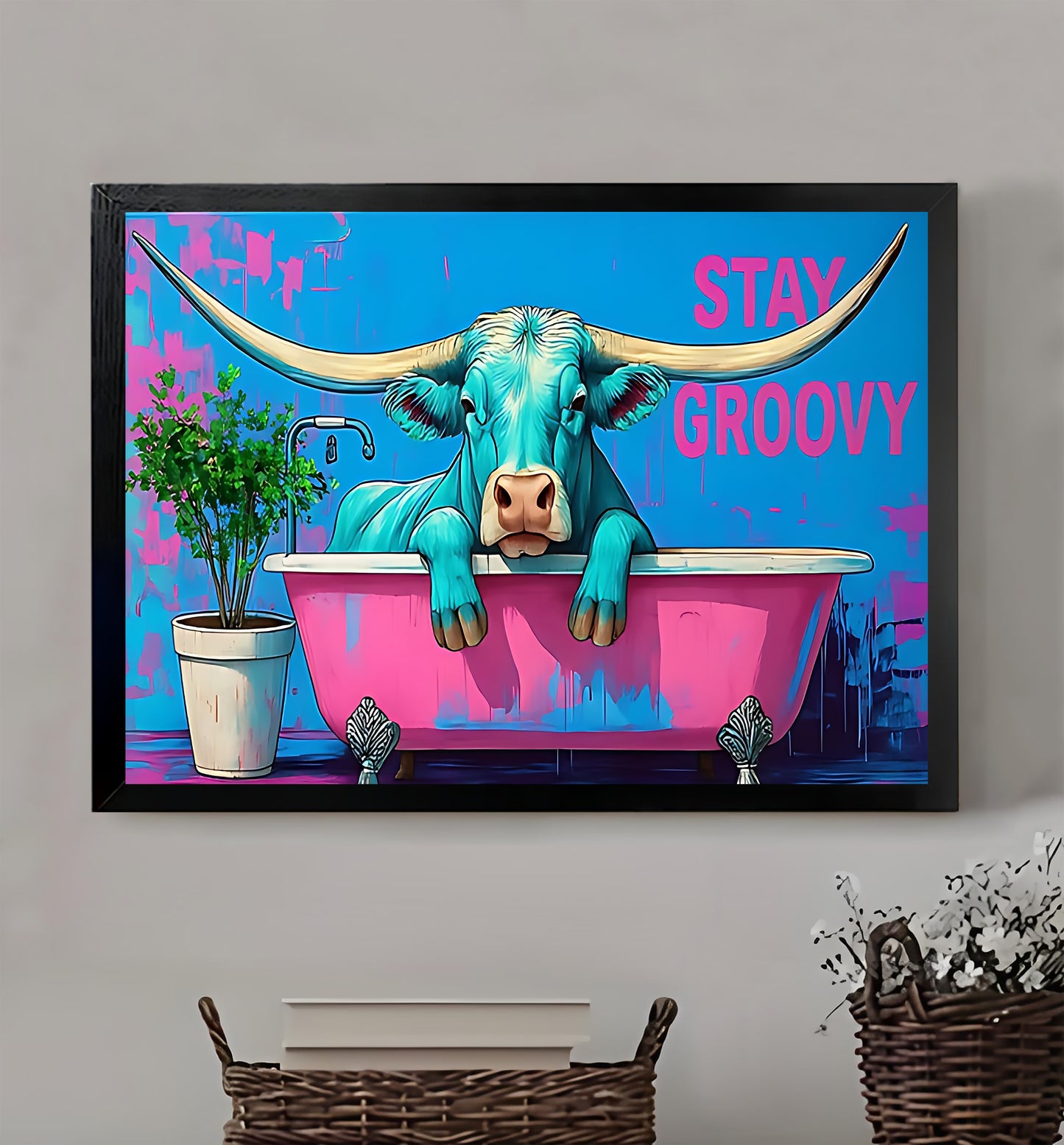 W206  Natural Wood Canvas – High-Quality Abstract Art | Perfect for Living Room & Office