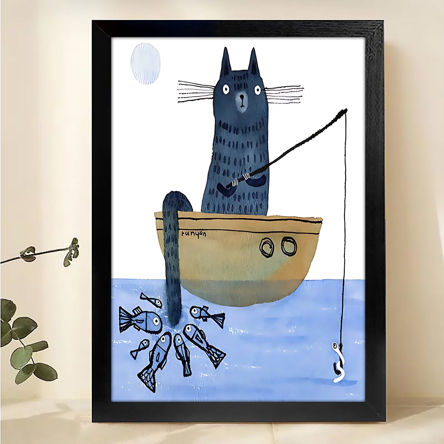 W169  Natural Wood Canvas – High-Quality Abstract Art | Perfect for Living Room & Office