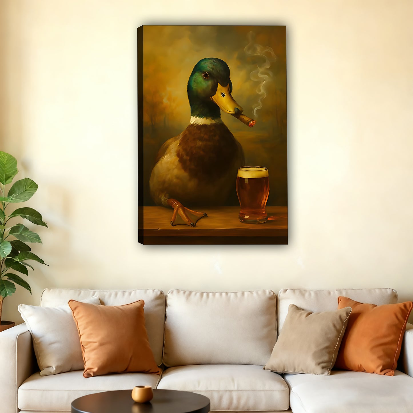 W414 Natural Wood Grain Canvas Decorative Painting – High-Quality Abstract Art | Ideal for Living Rooms and Offices