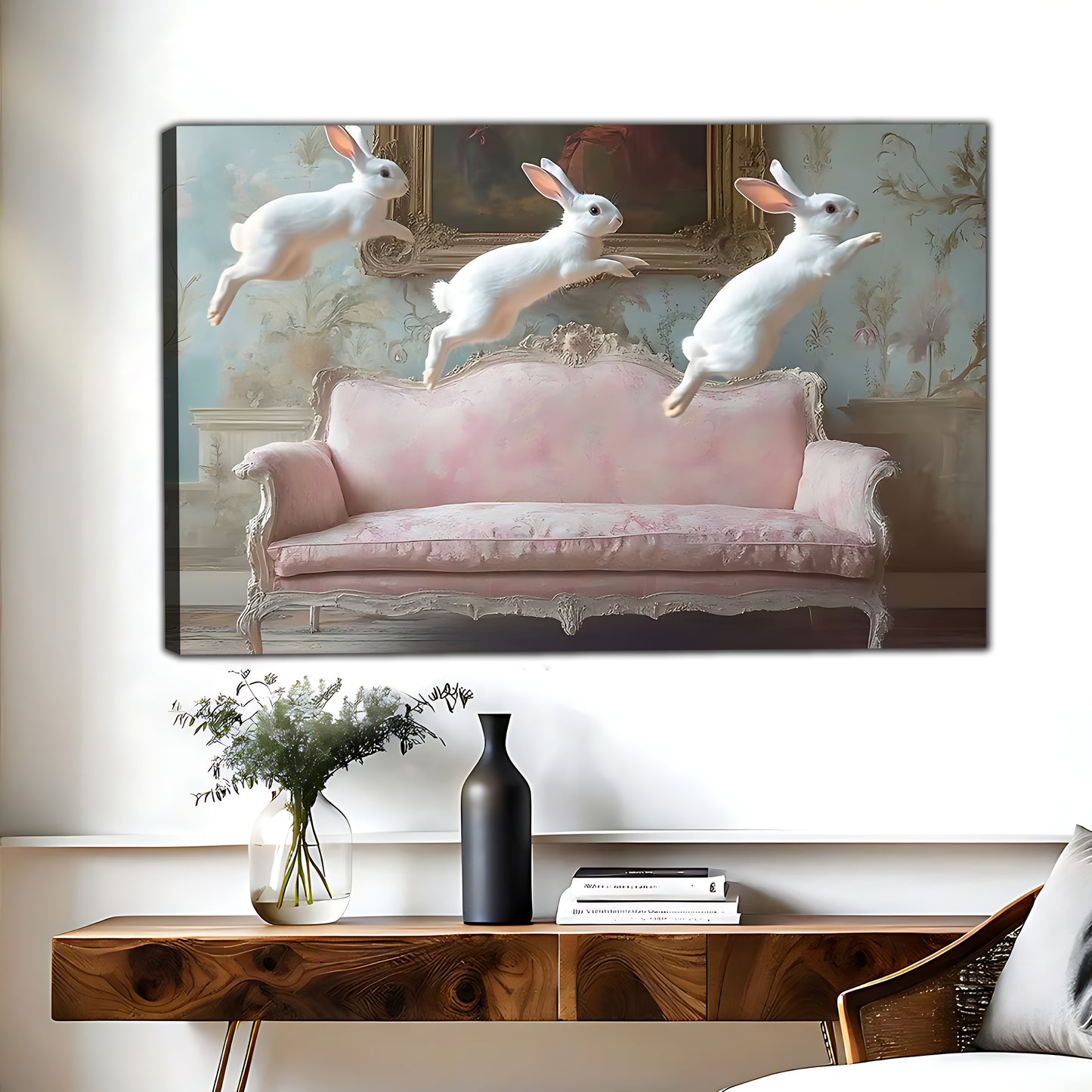 W459 Natural Wood Grain Canvas Decorative Painting – High-Quality Abstract Art | Ideal for Living Rooms and Offices