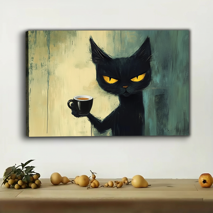 浓缩咖啡猫立体感场景