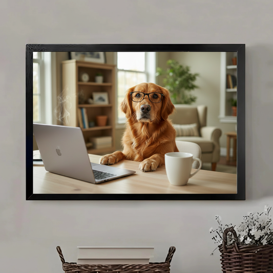 办公金毛场景替换