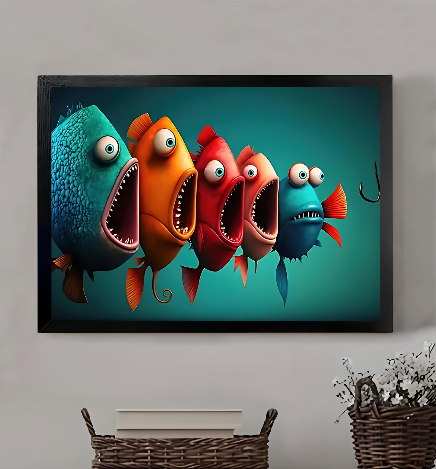 W207  Natural Wood Canvas – High-Quality Abstract Art | Perfect for Living Room & Office