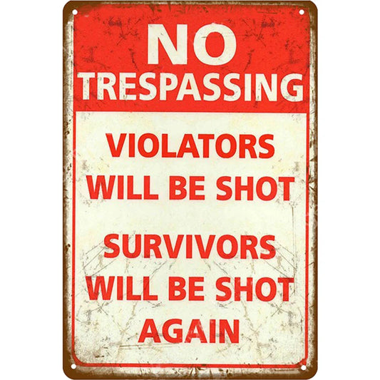8x12 Warning Metal Sign – People Beyond This Point Metal Teneke Levha Duvar Dekoru |Tin & Time Co #A002