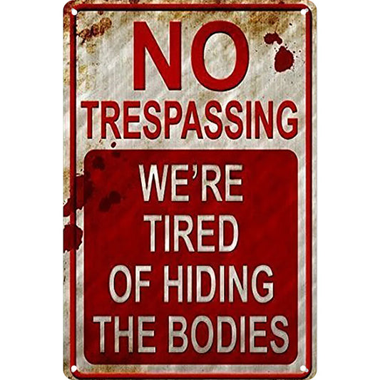 8x12 Warning Metal Sign – People Beyond This Point Metal Teneke Levha Duvar Dekoru |Tin & Time Co #A003