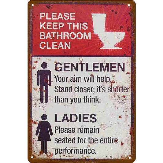 8x12 Warning Metal Sign – People Beyond This Point Metal Teneke Levha Duvar Dekoru |Tin & Time Co #A005