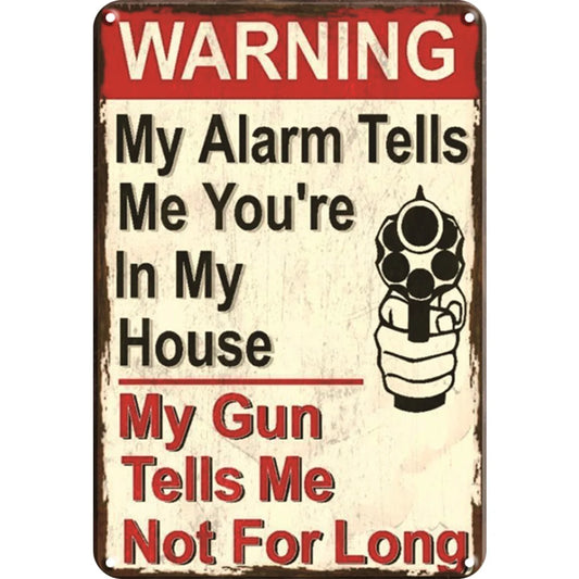 8x12 Warning Metal Sign – People Beyond This Point Metal Teneke Levha Duvar Dekoru |Tin & Time Co #A008