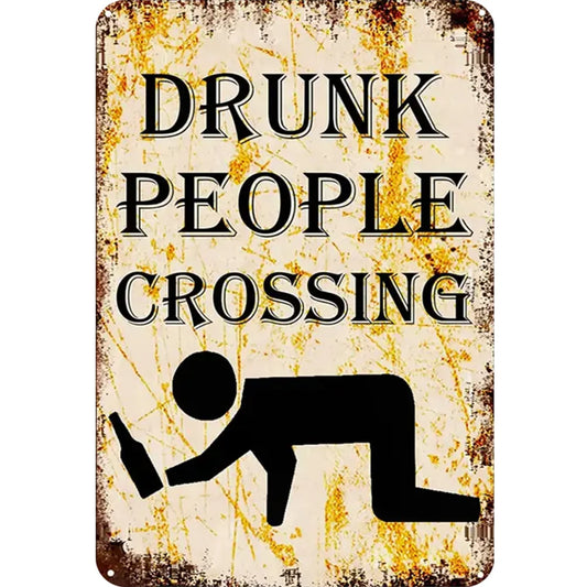 8x12 Warning Metal Sign – People Beyond This Point Metal Teneke Levha Duvar Dekoru |Tin & Time Co #A010