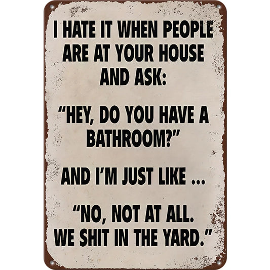 8x12 Warning Metal Sign – People Beyond This Point Metal Teneke Levha Duvar Dekoru |Tin & Time Co #A014