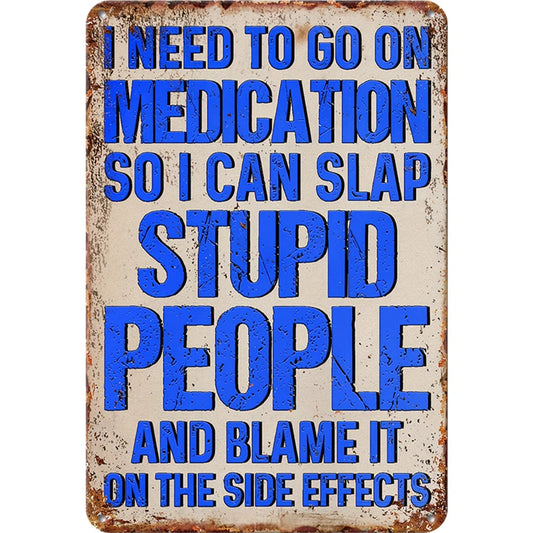 8x12 Warning Metal Sign – People Beyond This Point Metal Teneke Levha Duvar Dekoru |Tin & Time Co #A021