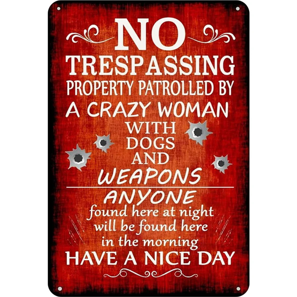 8x12 Warning Metal Sign – People Beyond This Point Metal Teneke Levha Duvar Dekoru |Tin & Time Co #A024