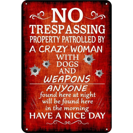 8x12 Warning Metal Sign – People Beyond This Point Metal Teneke Levha Duvar Dekoru |Tin & Time Co #A024