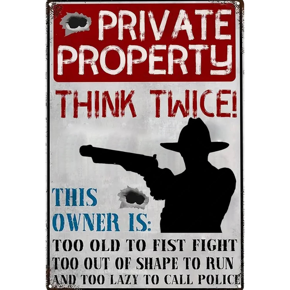 8x12 Warning Metal Sign – People Beyond This Point Metal Teneke Levha Duvar Dekoru |Tin & Time Co #A028