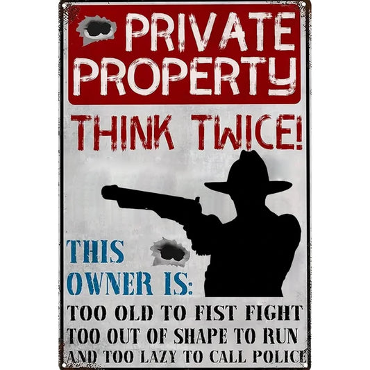 8x12 Warning Metal Sign – People Beyond This Point Metal Teneke Levha Duvar Dekoru |Tin & Time Co #A028
