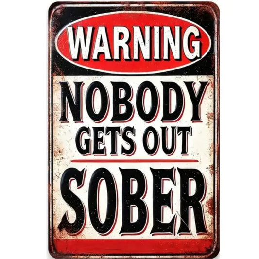 8x12 Warning Metal Sign – People Beyond This Point Metal Teneke Levha Duvar Dekoru |Tin & Time Co #A031