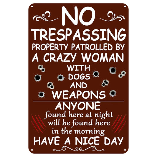 8x12 Warning Metal Sign – People Beyond This Point Metal Teneke Levha Duvar Dekoru |Tin & Time Co #A032