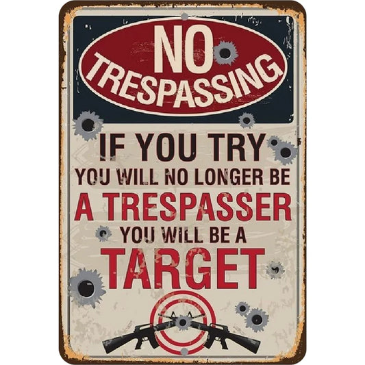 8x12 Warning Metal Sign – People Beyond This Point Metal Teneke Levha Duvar Dekoru |Tin & Time Co #A043