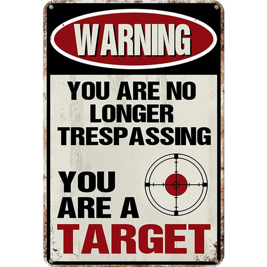 8x12 Warning Metal Sign – People Beyond This Point Metal Teneke Levha Duvar Dekoru |Tin & Time Co #A048