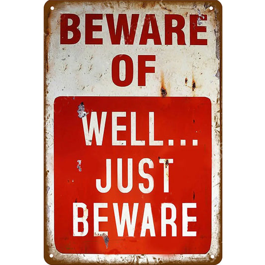 8x12 Warning Metal Sign – People Beyond This Point Metal Teneke Levha Duvar Dekoru |Tin & Time Co #A057