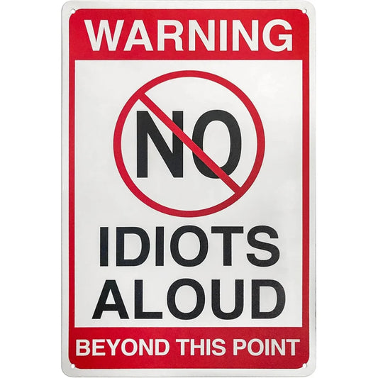8x12 Warning Metal Sign – People Beyond This Point Metal Teneke Levha Duvar Dekoru |Tin & Time Co #A058