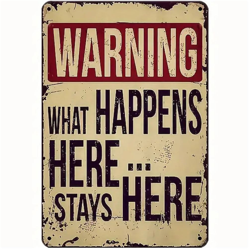 8x12 Warning Metal Sign – People Beyond This Point Metal Teneke Levha Duvar Dekoru |Tin & Time Co #A062