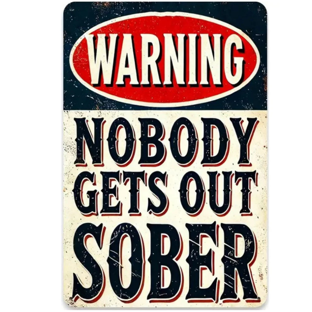 8x12 Warning Metal Sign – People Beyond This Point Metal Teneke Levha Duvar Dekoru |Tin & Time Co #A076