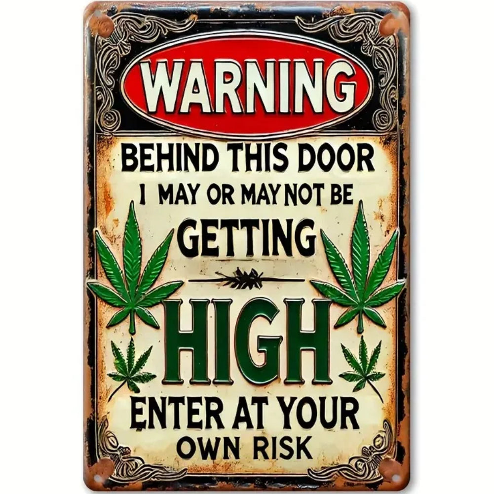 8x12 Warning Metal Sign – People Beyond This Point Metal Teneke Levha Duvar Dekoru |Tin & Time Co #A078