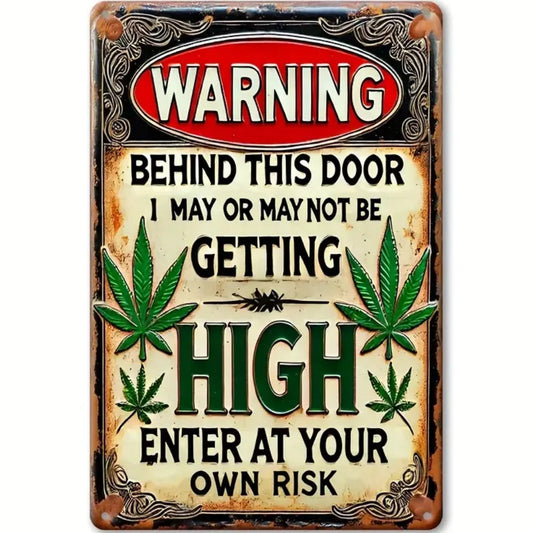 8x12 Warning Metal Sign – People Beyond This Point Metal Teneke Levha Duvar Dekoru |Tin & Time Co #A078
