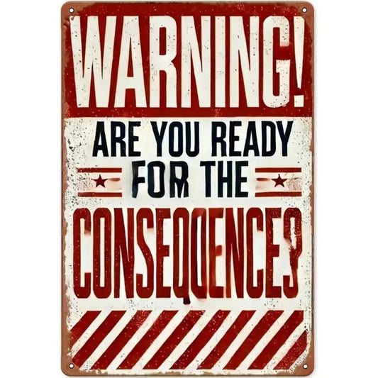 8x12 Warning Metal Sign – People Beyond This Point Metal Teneke Levha Duvar Dekoru |Tin & Time Co #A080