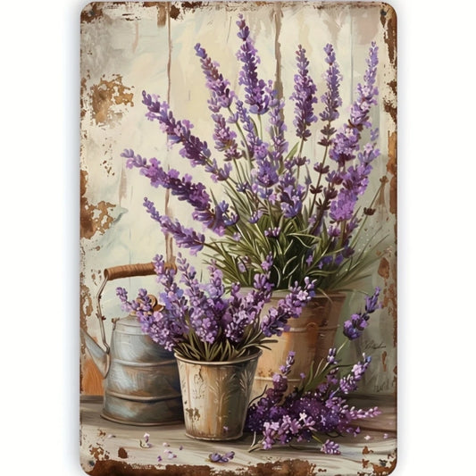 8x12 Beautuiful Flower Metal Sign – Vintage Tin Wall Art for Flower Lovers & Homes | Tin & Time Co. #C007