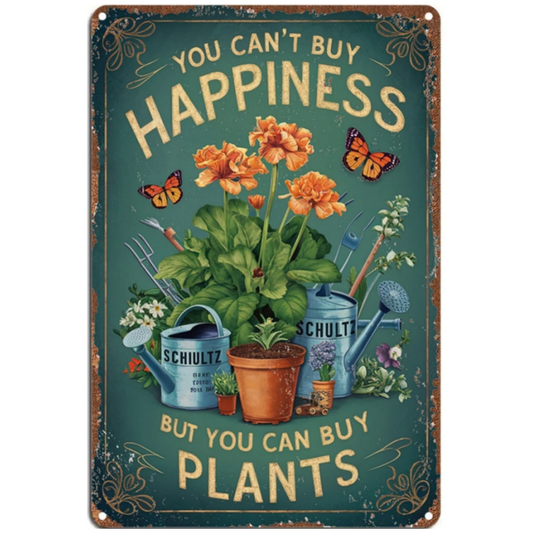 8x12 Beautuiful Flower Metal Sign – Vintage Tin Wall Art for Flower Lovers & Homes | Tin & Time Co. #C008