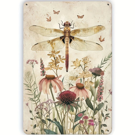 8x12 Beautuiful Flower Metal Sign – Vintage Tin Wall Art for Flower Lovers & Homes | Tin & Time Co. #C014