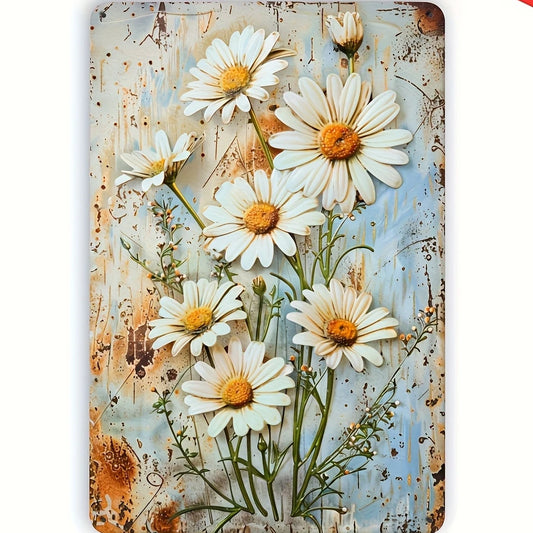 8x12 Beautuiful Flower Metal Sign – Vintage Tin Wall Art for Flower Lovers & Homes | Tin & Time Co. #C025