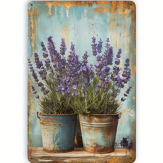 8x12 Beautuiful Flower Metal Sign – Vintage Tin Wall Art for Flower Lovers & Homes | Tin & Time Co. #C026
