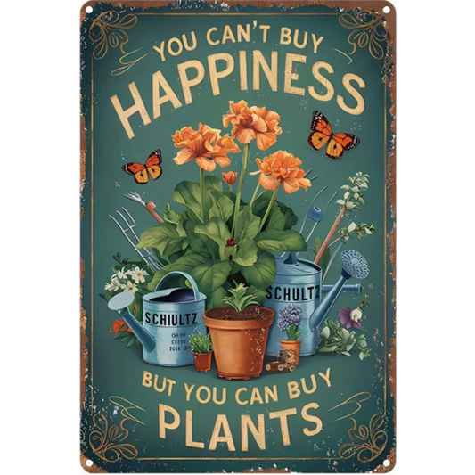 8x12 Beautuiful Flower Metal Sign – Vintage Tin Wall Art for Flower Lovers & Homes | Tin & Time Co. #C035