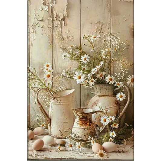8x12 Beautuiful Flower Metal Sign – Vintage Tin Wall Art for Flower Lovers & Homes | Tin & Time Co. #C061