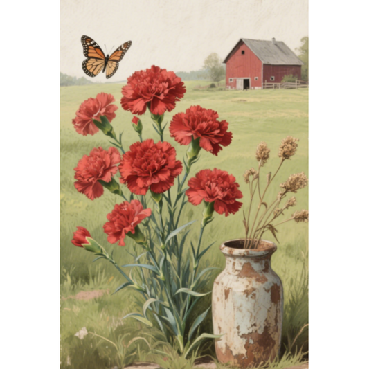 8x12 Beautuiful Flower Metal Sign – Vintage Tin Wall Art for Flower Lovers & Homes | Tin & Time Co. #C079