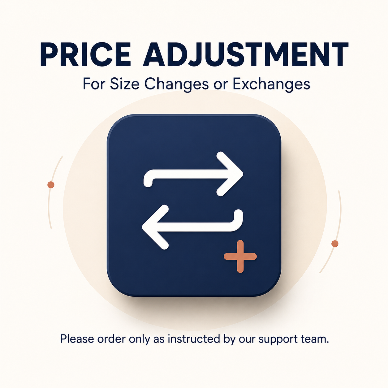 Price Difference for Size‑Change / Exchange