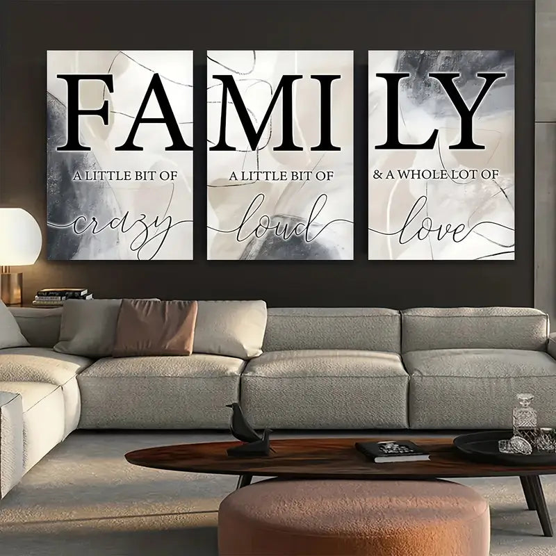 12x16 Neutral Abstract Canvas Art – 3-Piece Modern Wall Decor for Office or Studio | Tin & Time #ZF3002