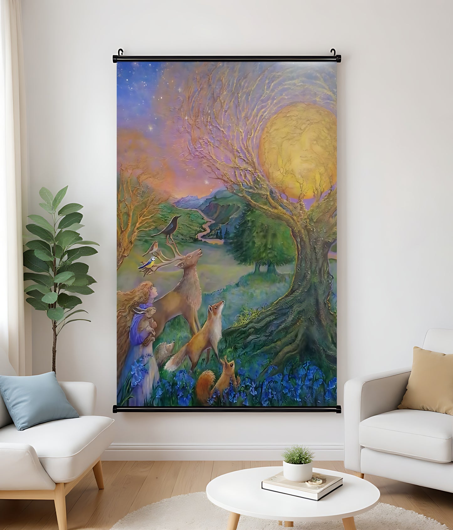 H017 Oil Canvas Scroll Painting – Classic Artwork for Living Spaces| Wallcow