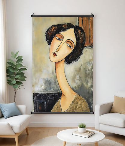 H032 Oil Canvas Scroll Painting – Classic Artwork for Living Spaces| Wallcow