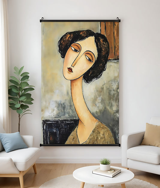 H032 Oil Canvas Scroll Painting – Classic Artwork for Living Spaces| Wallcow