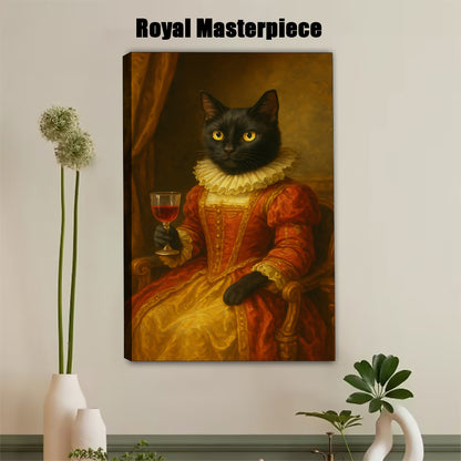 Custom Royal Court Pet Portrait – Make Your Cat Look Like Royalty