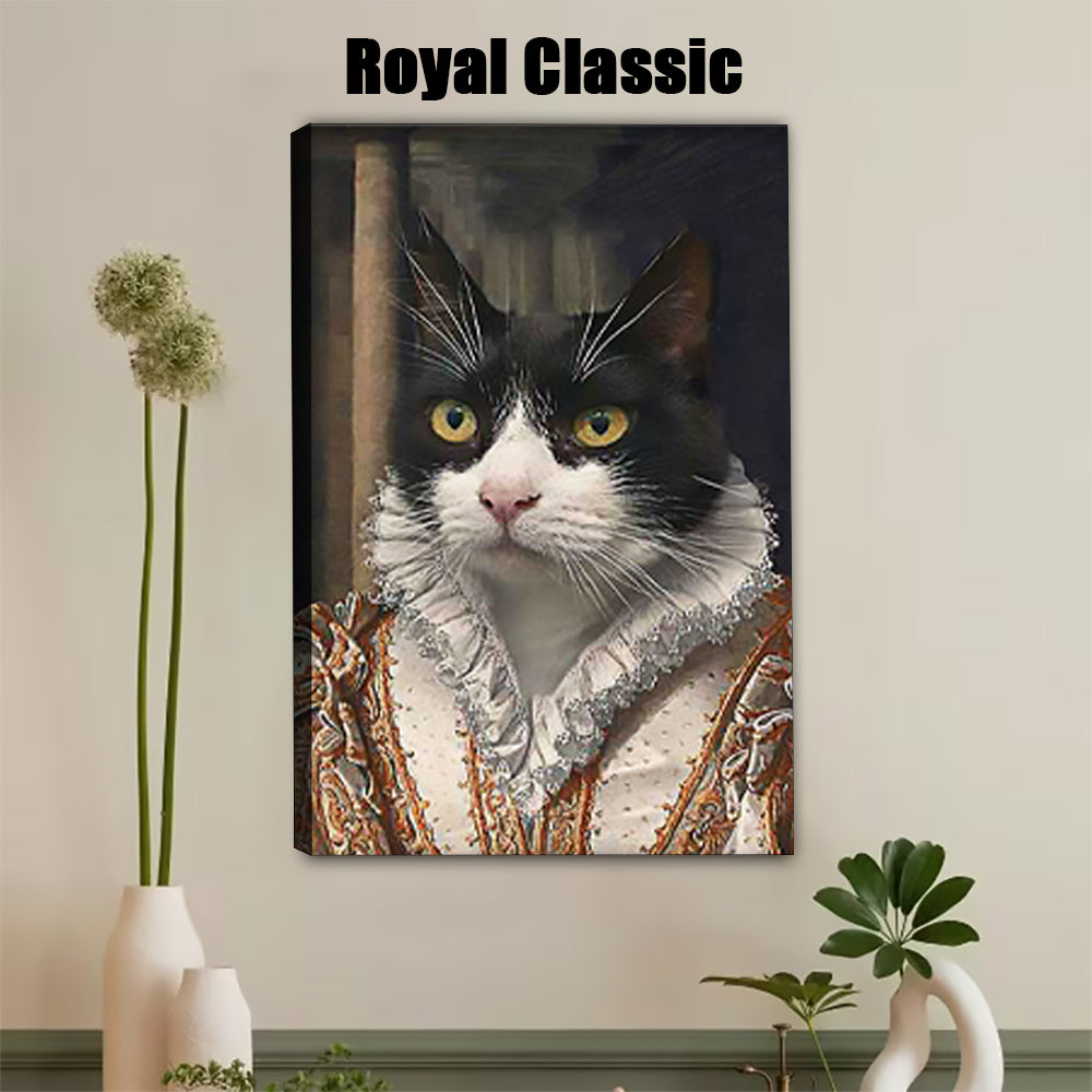 Custom Royal Court Pet Portrait – Make Your Cat Look Like Royalty