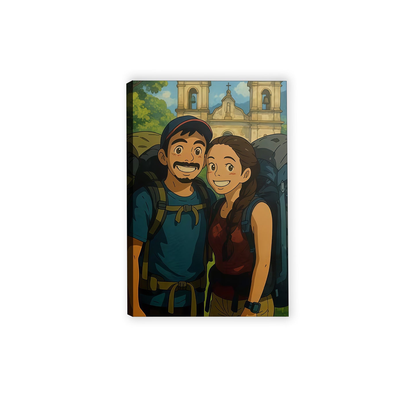 Custom Anime Portrait from Photo - Japanese Style Canvas Art