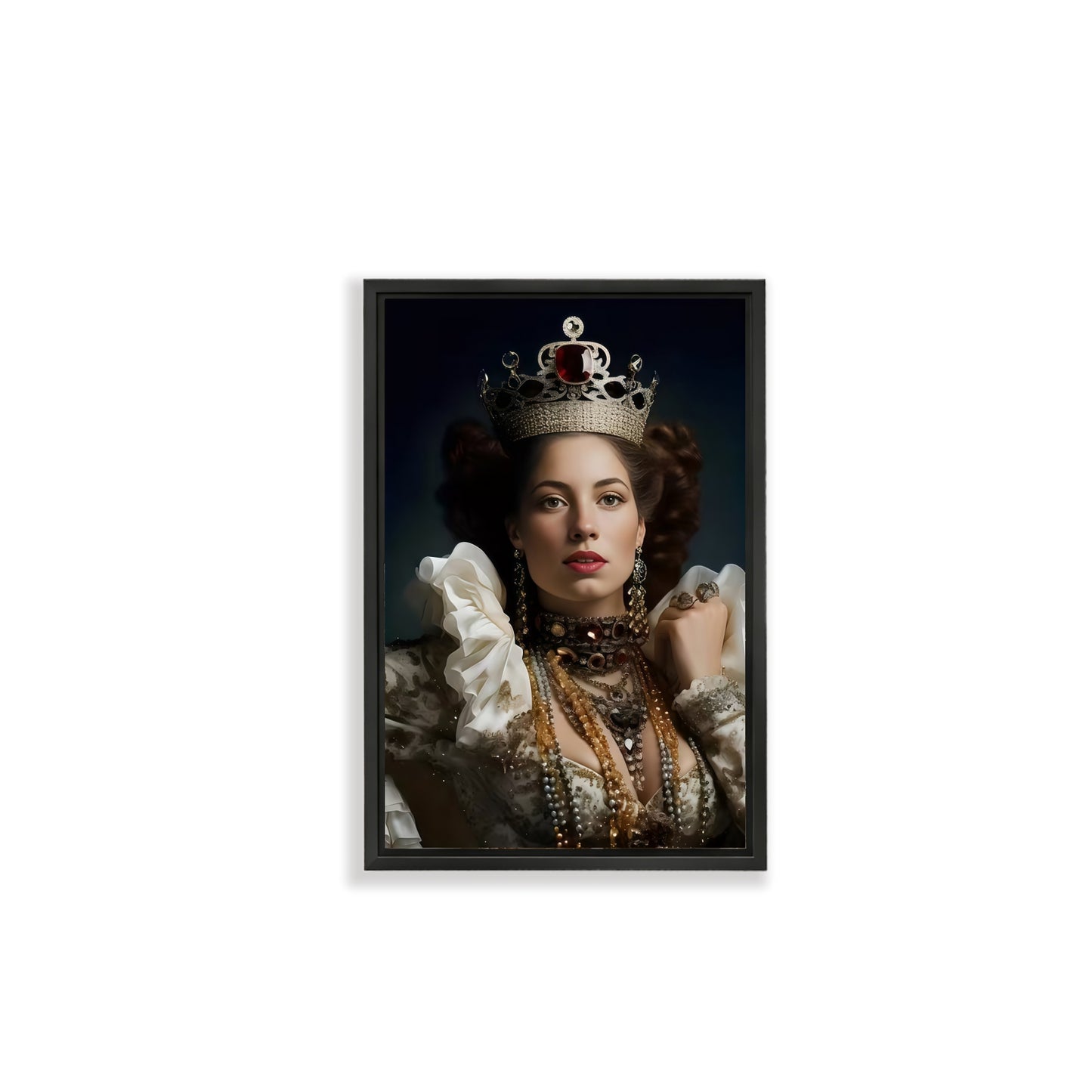 Personalized Royal Queen Portrait from Photo Elegant Canvas Art
