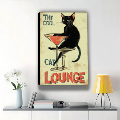 The Cool Cat Lounge复古海报帆布画