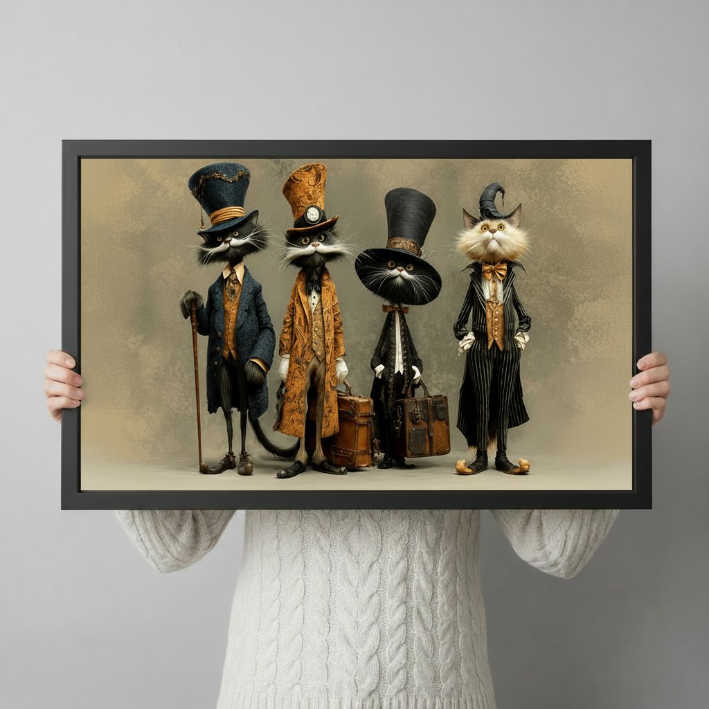 victorian-cats-framed-print-size-reference-hand-held