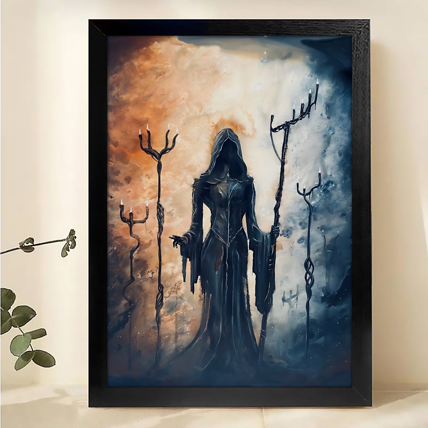 W213  Natural Wood Canvas – High-Quality Abstract Art | Perfect for Living Room & Office