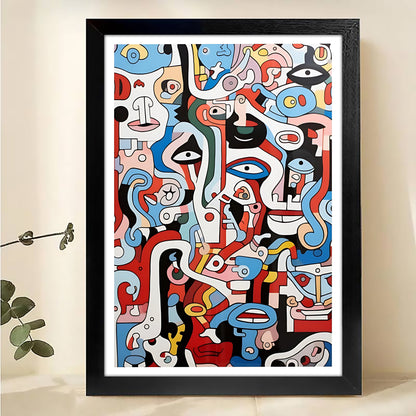 W214  Natural Wood Canvas – High-Quality Abstract Art | Perfect for Living Room & Office